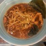 ネギラーメン小晴 - ネギラーメン(680円)・・・コンセプトは悪くない。葱に絡めたタレとスープの味がダブルで濃いのが惜しい