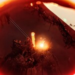 山羊コーヒー - コーヒーに映る世界〜天井のドライフラワーと照明〜