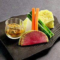 新鮮野菜のディップ　自家製大葉味噌添え