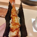 浅草橋 鮨 うらおにかい - 海老手巻き寿司