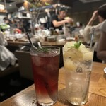 鳥とサワー 鳥どシ 渋谷店 - イタリアンレモネードと桃サワー