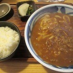 樹亭 - カレーなんばん＋ごはん￥850円　カレーうどんの美味しさにびっくりしました！2014/8月