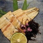 龢 - 【H26.8.30】鰻の白焼き・漬山葵・山椒昆布。