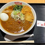 なるめん - カツカレーラーメン　塩玉子トッピング
