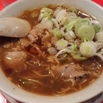 末廣ラーメン本舗 - ねぎをトッピング