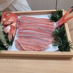 寿し処永遠 - キンメダイ提供前