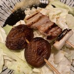 串焼 狄 - 豚バラとしいたけ