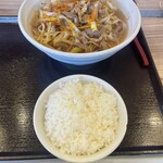 ぎょうざ大好 - ネギチャーシュー麺とご飯