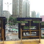 肯德基 - 店内から交差点を望む