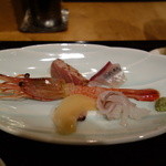 鮨 波やし - ［10回目］刺身５点盛(海老・中とろ・さより・いか・とり貝)