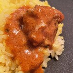 インド料理 想いの木 - バターチキンカリーをサフランライスへ