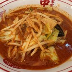 蒙古タンメン中本 - スープ具材アップ