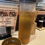 炙処 火ノ膳 - お茶が1人ずつピッチャーで来るのもびっくり