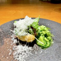 malca - ④ 鳴門 尾崎水産 穴子フリット  
                     ペコリーノチーズ掛け