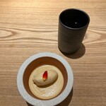 京都肉割烹 みや田 - ほうじ茶のプリンとコーン茶
