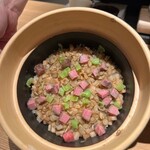 京都肉割烹 みや田 - 新ごぼうと蓮根の土鍋ご飯