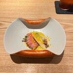 京都肉割烹 みや田 - ホワイトアスパラとローストビーフ