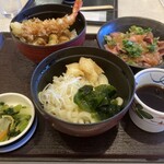華屋与兵衛 - 料理写真:双味丼、うどん冷