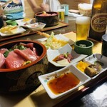 花のいわや亭 - 本まぐろ丼セット2530円