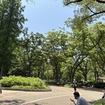 2階のべんとう屋さん - お昼休みのウツボ公園　サラリーマンがいっぱい