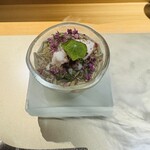 鮨shizuku 西天満 - じゅんさいとハモ