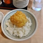 かっちゃん - 小ライスと半熟玉子天