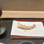 てんぷら 近藤 - えび×2  塩と天つゆで