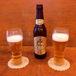 トマト - エビスビール小瓶で乾杯！