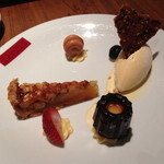 ラ・ピッチョリー・ドゥ・ルル - ランチコース（２，０００円＋税）の「シェフ気まぐれ本日のデザート」この日はクルミのタルト。２０１４年８月