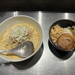 高崎はた山 - 【2025.6.5(木)】冷し担担麺（並盛・180g）＋そぼろ御飯セット1,450円