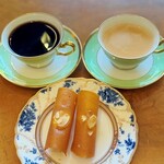 プティレストラン グーテ - 珈琲&ミルクティー＆アーモンドチュイール