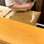 割烹 きさら - 蕎麦打ち