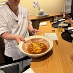 割烹 きさら - 雲丹そばに使われた雲丹