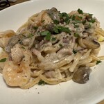 マシガネータ - 海老とマッシュルームのクリームパスタ（リングイネ）