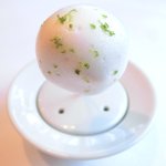 ル・ジュー・ドゥ・ラシエット  - ランチ7皿コース 5040円 の真鯛のマリネ 米エキスの泡 ライムの皮添え