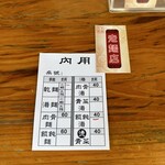 老麺店  - 注文票