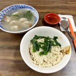老麺店  - 乾麺小とワンタンスープ