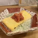 牛タンとクリスピー餃子 ひまわり - 「明太の出汁巻きたまご　あおさ海苔クリーム」(税込720円)