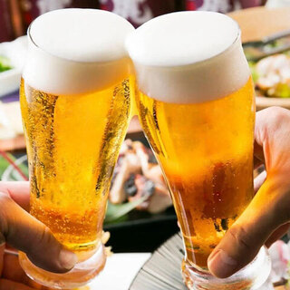 単品飲み放題プランは生ビール付き2時間制2000円～♪