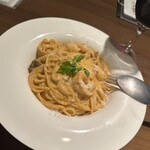 琉 肉、酒、ときどき魚。 - 【海老クリームパスタ】