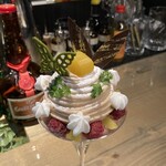 SWEETS BAR ASHIOTO - モンブランのパフェ（アップ）