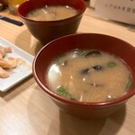 ひいらぎ亭 - お通し　しじみの味噌汁