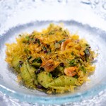 キメラ - 2025.6 桜海老とサルデーニャ産カラスミのコンキリエ 紫蘇と九条葱のジェノベーゼ