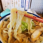 肉そば てノ字 - 鳥中華極太麺