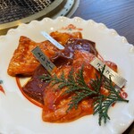 焼肉 あざす 銀座 - コリコリ、上レバー、ホルモン。美味し。