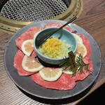 焼肉 あざす 銀座 - レモンネギタン塩。美味し。