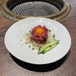 焼肉 あざす - あざす和牛ユッケ。美味し。