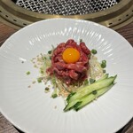 焼肉 あざす - あざす和牛ユッケ。美味し。