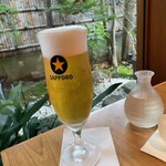 季節料理　あら珠 - お庭も・・・美味しいビール