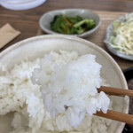 肉と米 - ご飯も粒がたって最高でした